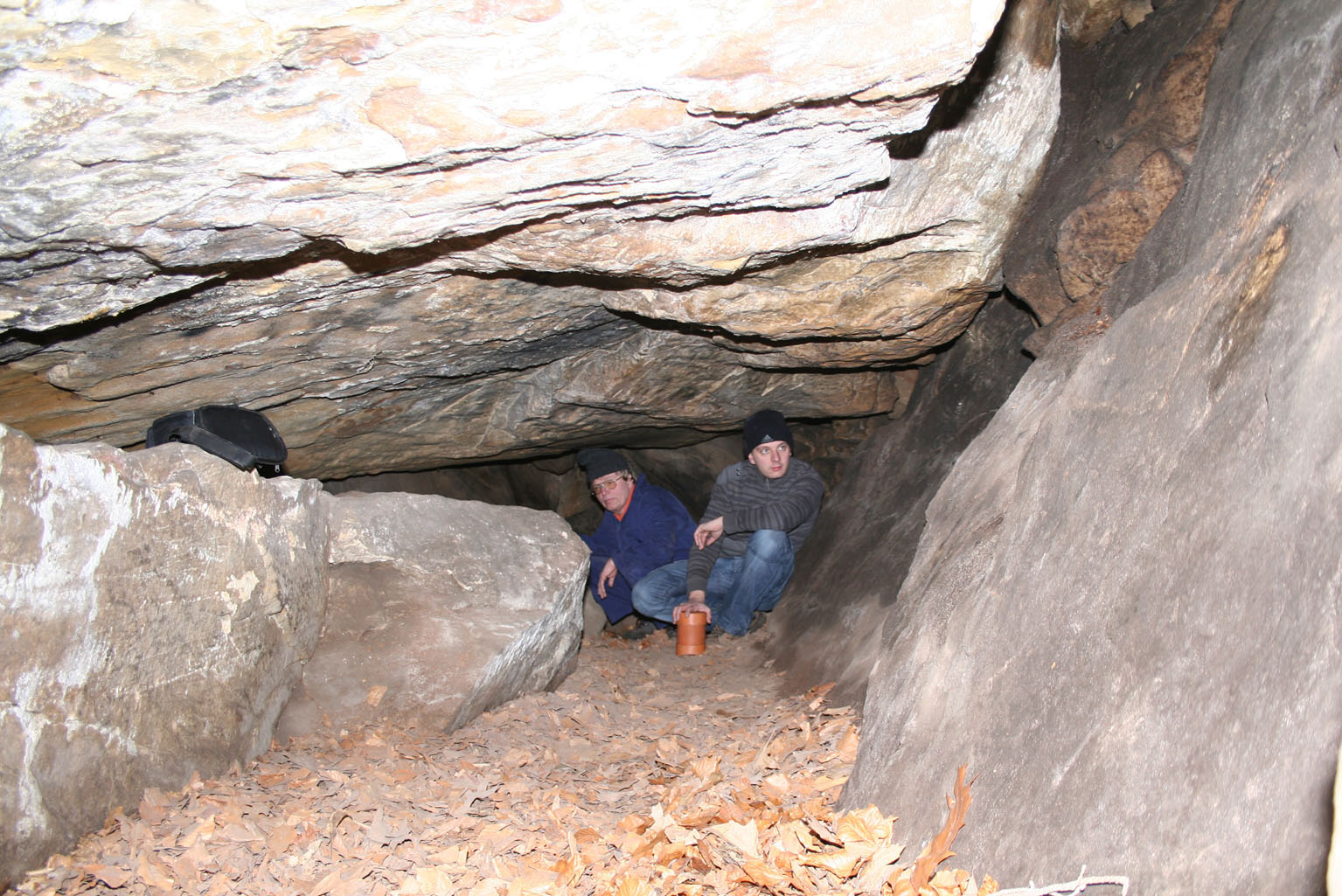 Die Herrmannhhle unweit der Bastei beim Kurort Rathen