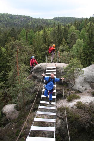 Die Hngebrcke im Nonnensteig (Zittauer Gebirge)