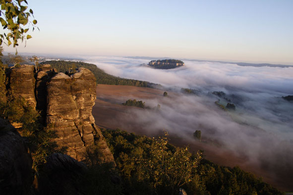 Morgentlicher Ausblick vom Pfaffenstein