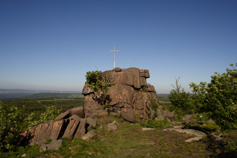 Auf dem Wieselstein in Bhmen, dem hchsten Punkt des Osterzgebirge