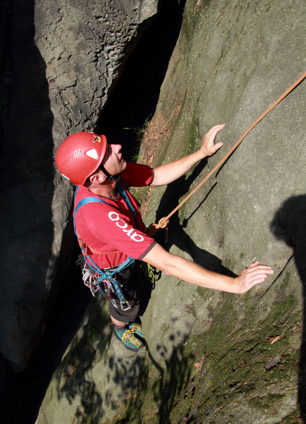 Kletterei an der Fluchtwandstiege