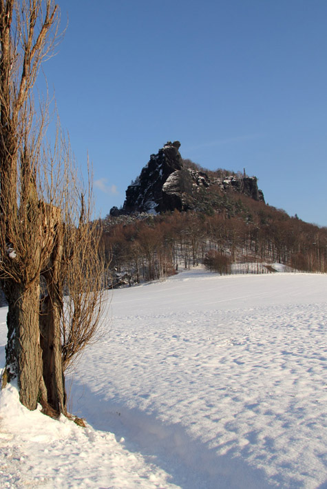 Der Lilienstein im Winter