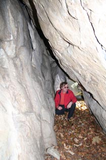 Rauchfriedels Kammer, eine kleine Höhle am Kleinen Schöber